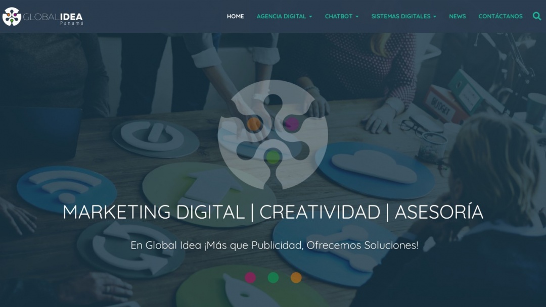 Screenshot of Global Idea Panama's Website