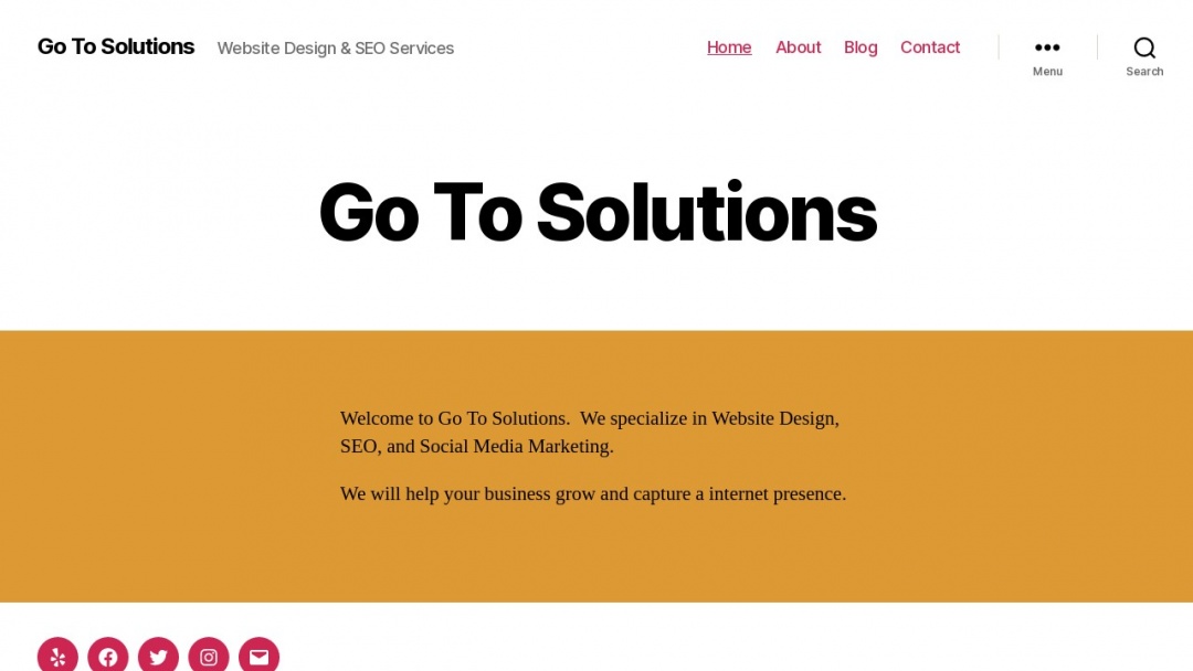 Screenshot of Goto Solutions Inc's Website