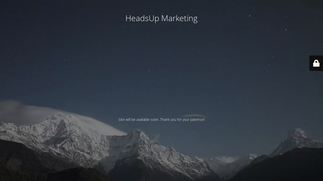 Screenshot of HeadsUp Marketing's Website