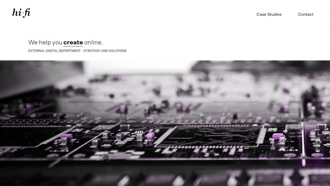 Screenshot of Hi-Fi's Website