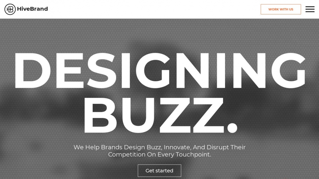 Screenshot of HiveBrand's Website