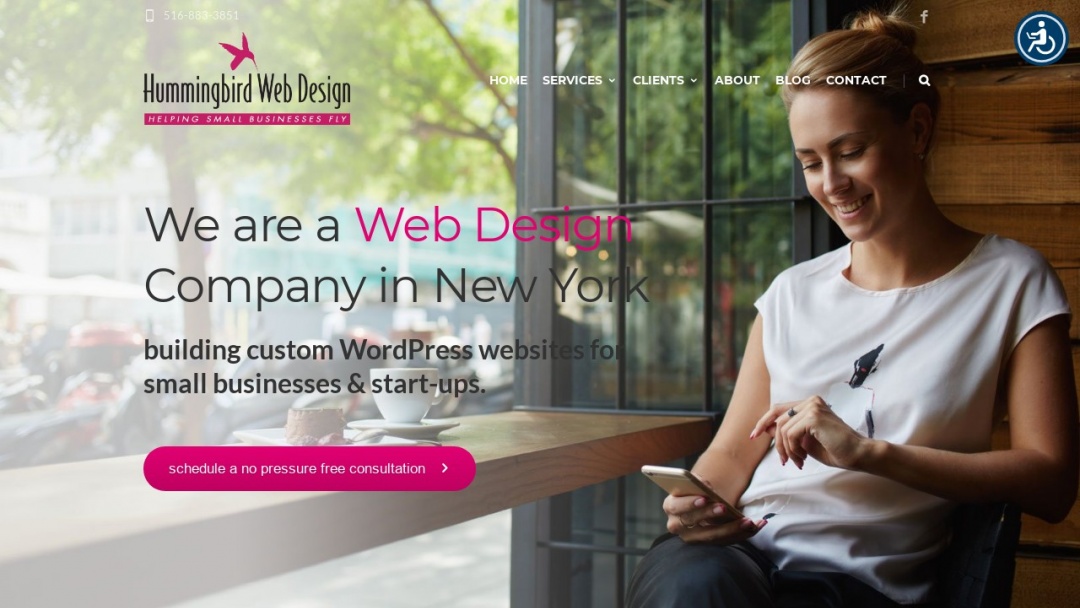 Screenshot of Hummingbird Web Design's Website