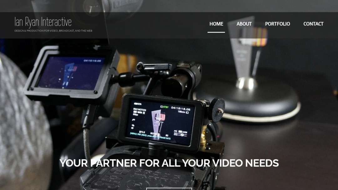 Screenshot of Ian Ryan Interactive's Website