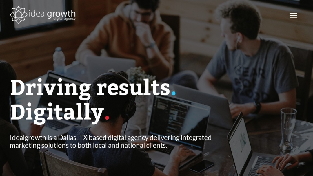 Screenshot of Ideal Growth's Website