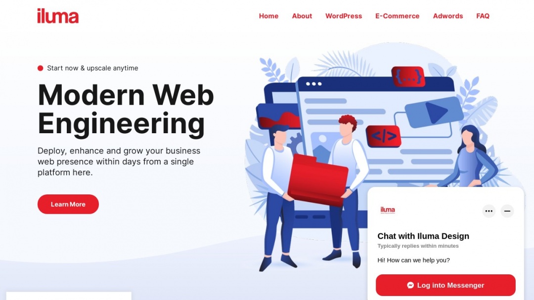 Screenshot of Iluma Design LLP's Website