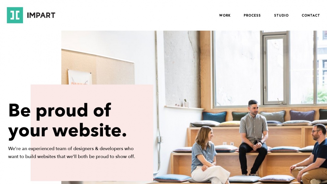 Screenshot of Impart Creative's Website