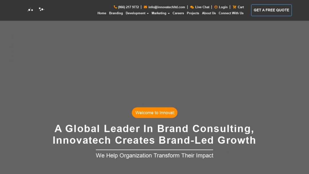 Screenshot of Innovatech Solutions's Website