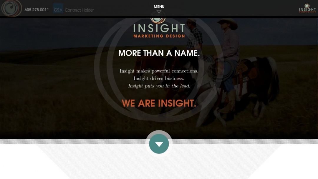 Screenshot of Insight Marketing Design's Website