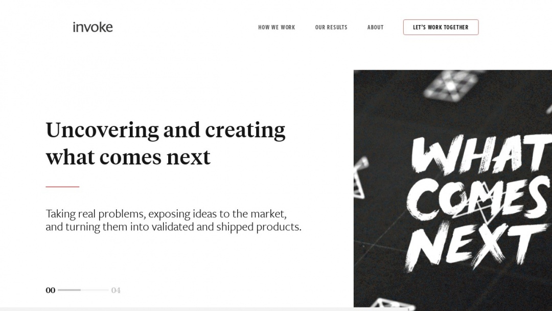 Screenshot of Invoke's Website