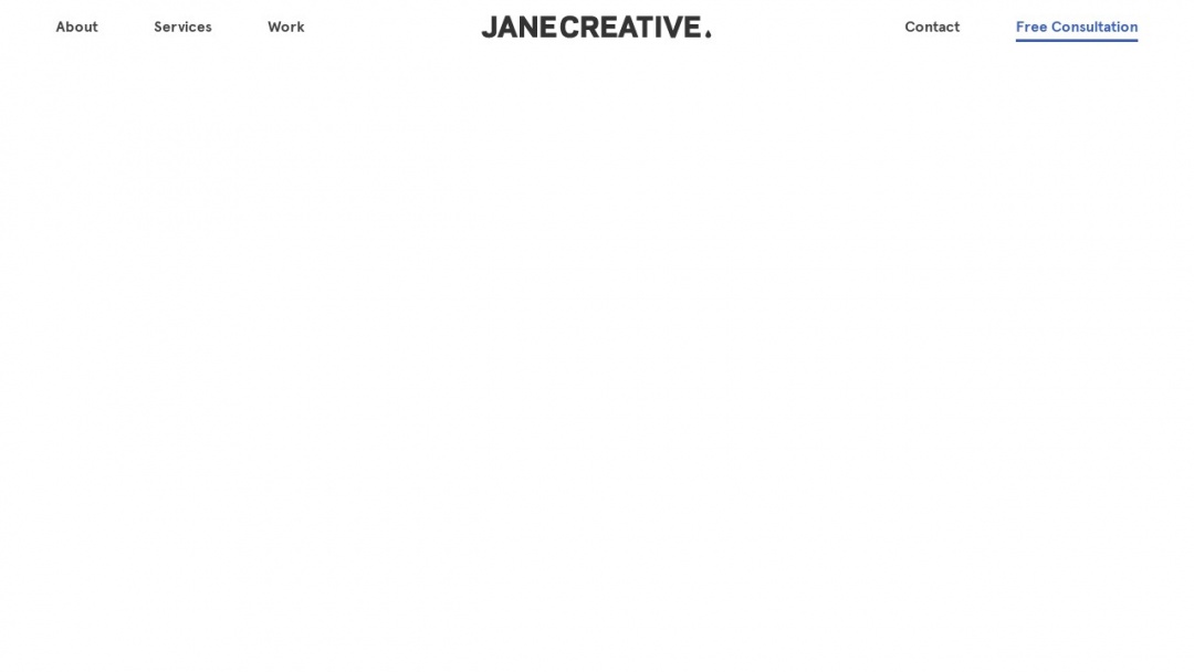 Screenshot of Jane Creative's Website