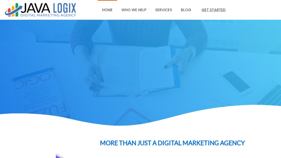 Screenshot of Java Logix's Website