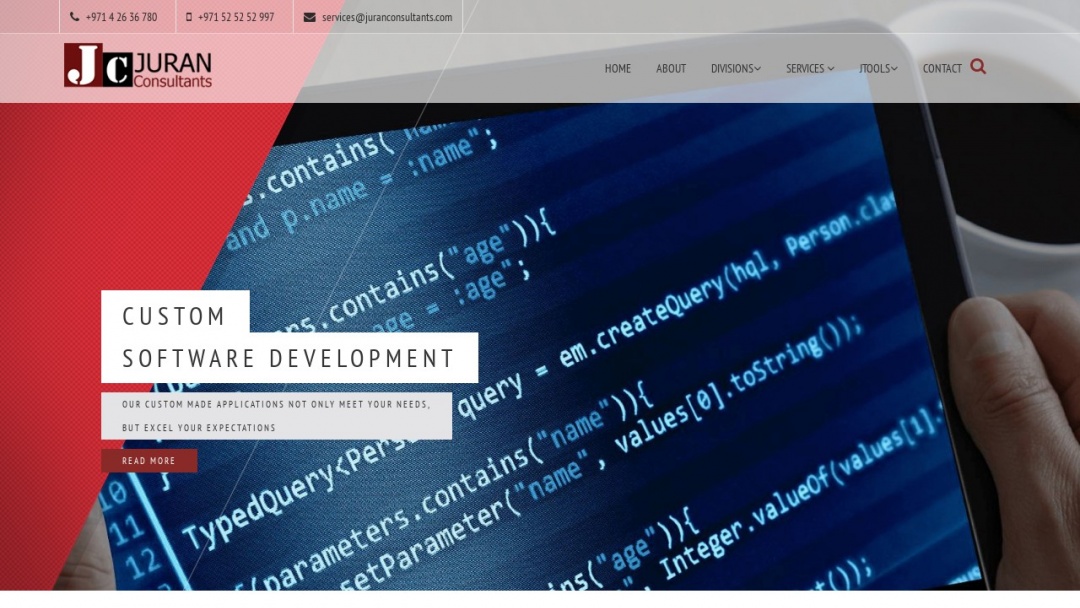 Screenshot of Juran Consultants's Website