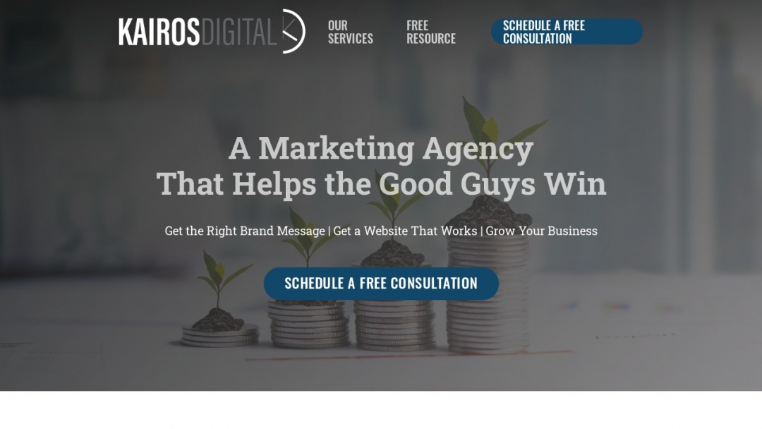 Screenshot of Kairos Digital's Website