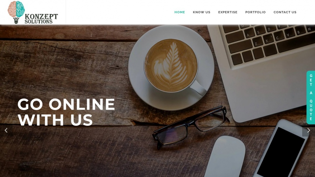 Screenshot of Konzept Solutions's Website