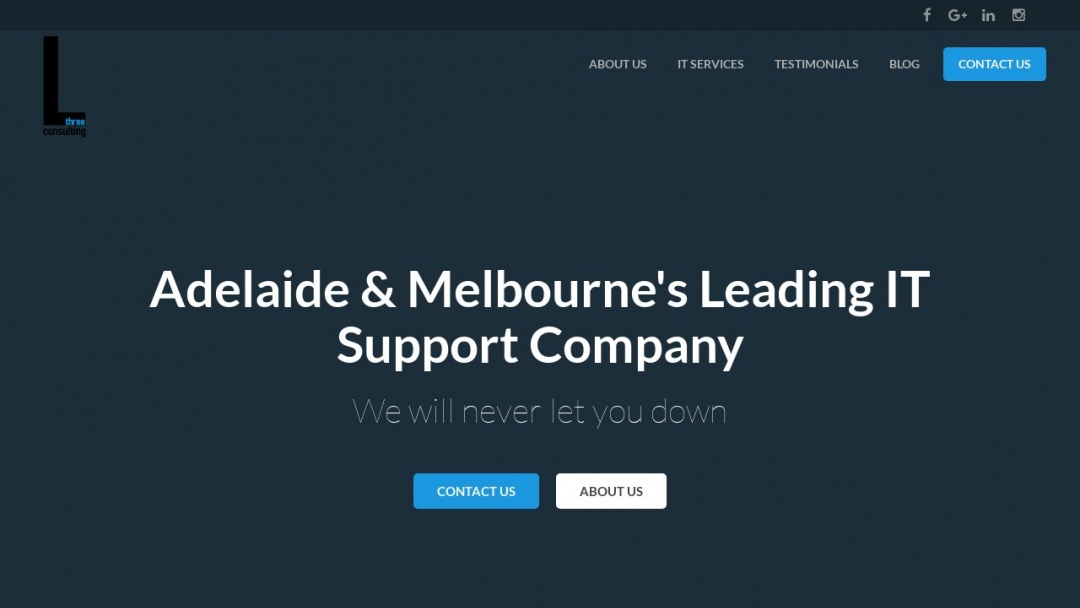 Screenshot of L3 Consulting's Website