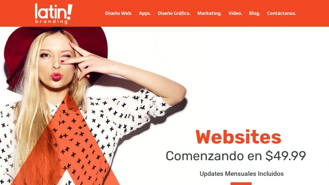 Screenshot of Latin Branding's Website