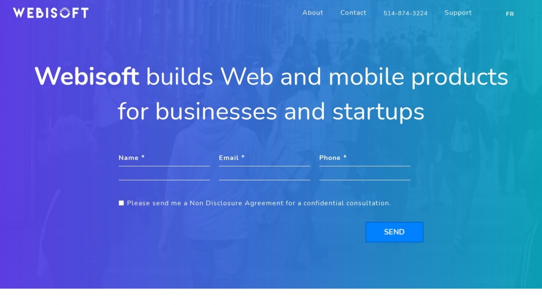 Screenshot of Leadweb's Website
