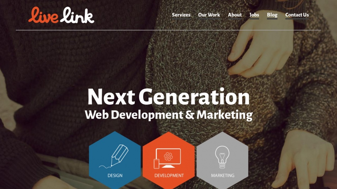 Screenshot of Livelink's Website
