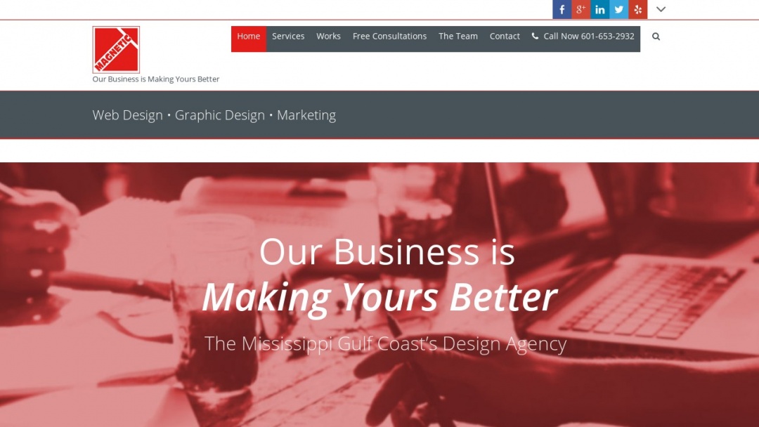 Screenshot of Magnetic Arrow's Website