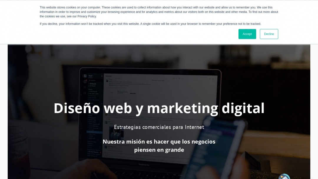 Screenshot of MANUBRIO's Website