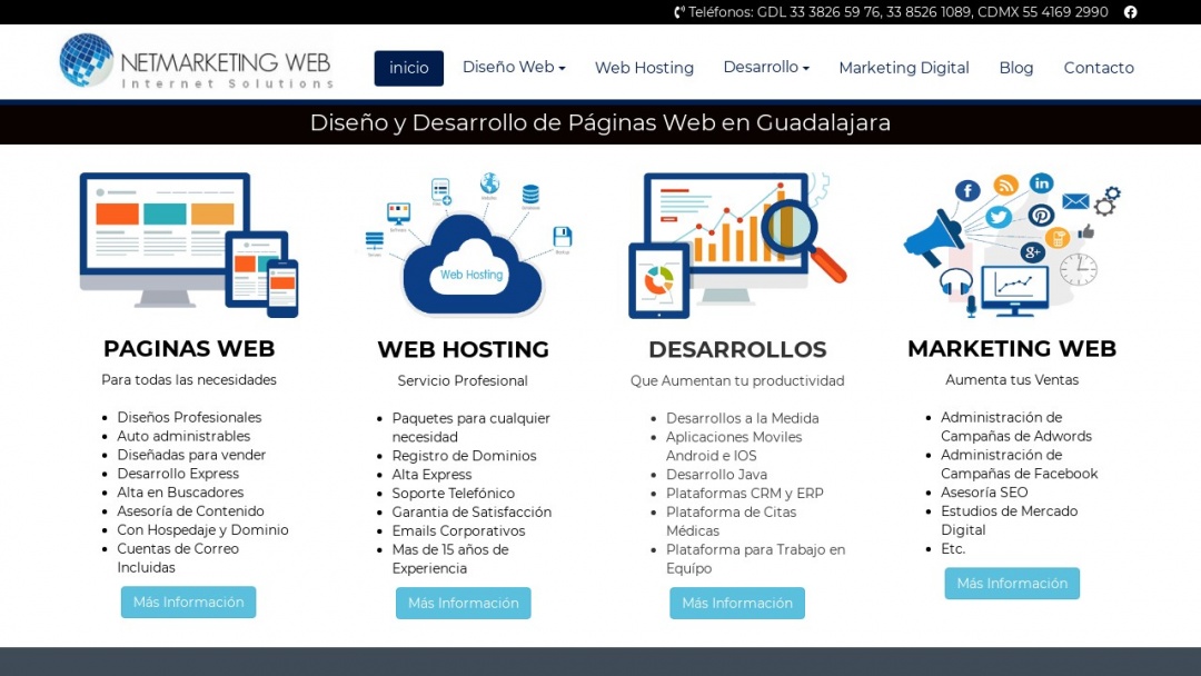 Screenshot of Netmarketingweb's Website