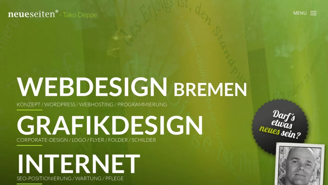 Screenshot of Neueseiten's Website