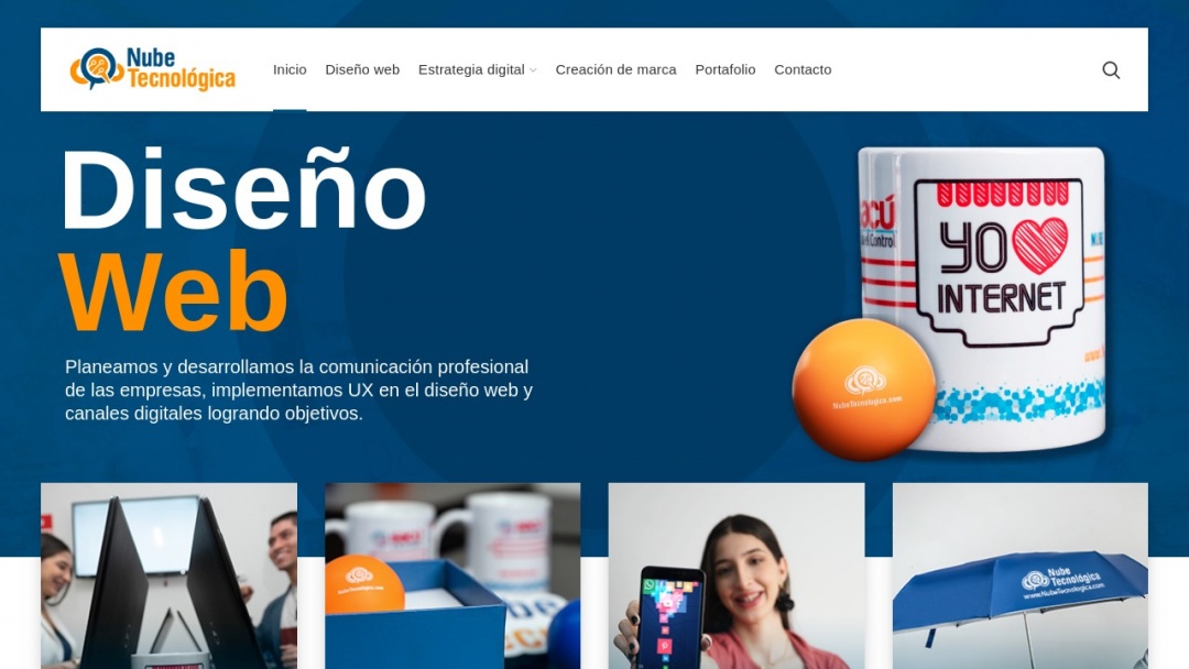 Screenshot of Nube Tecnológica's Website