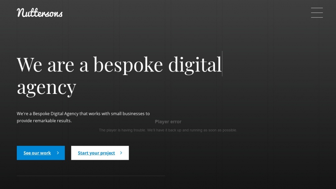 Screenshot of Nuttersons's Website