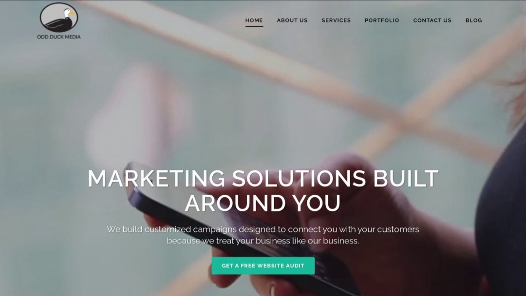 Screenshot of Odd Duck Media's Website