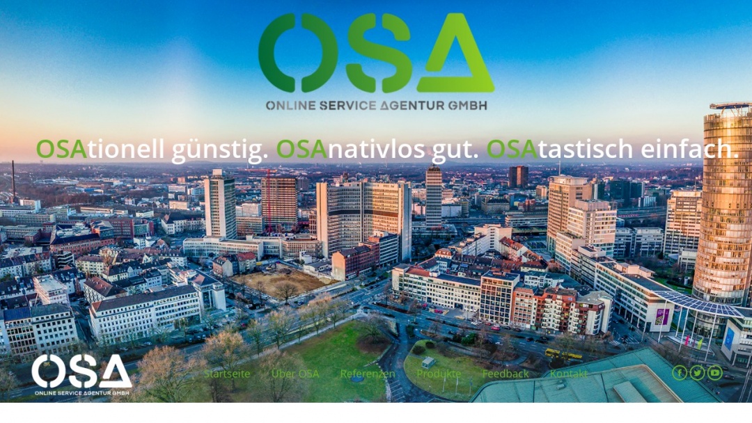 Screenshot of OSA - Online Service Agency's Website