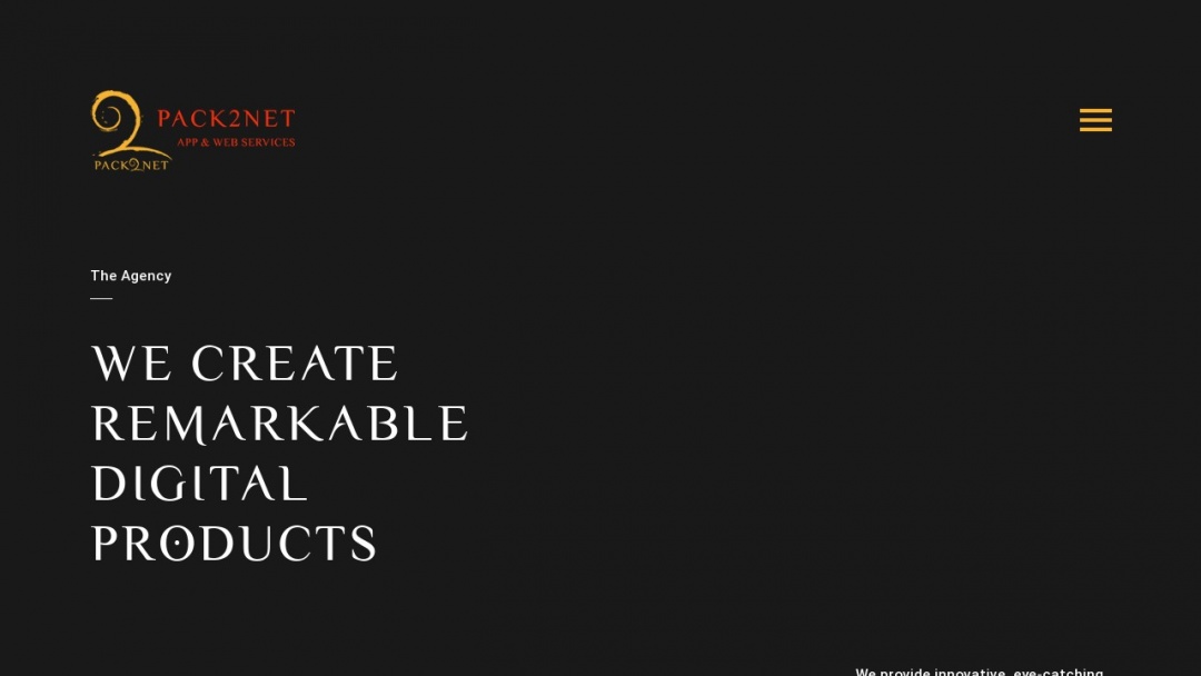 Screenshot of Pack2Net's Website