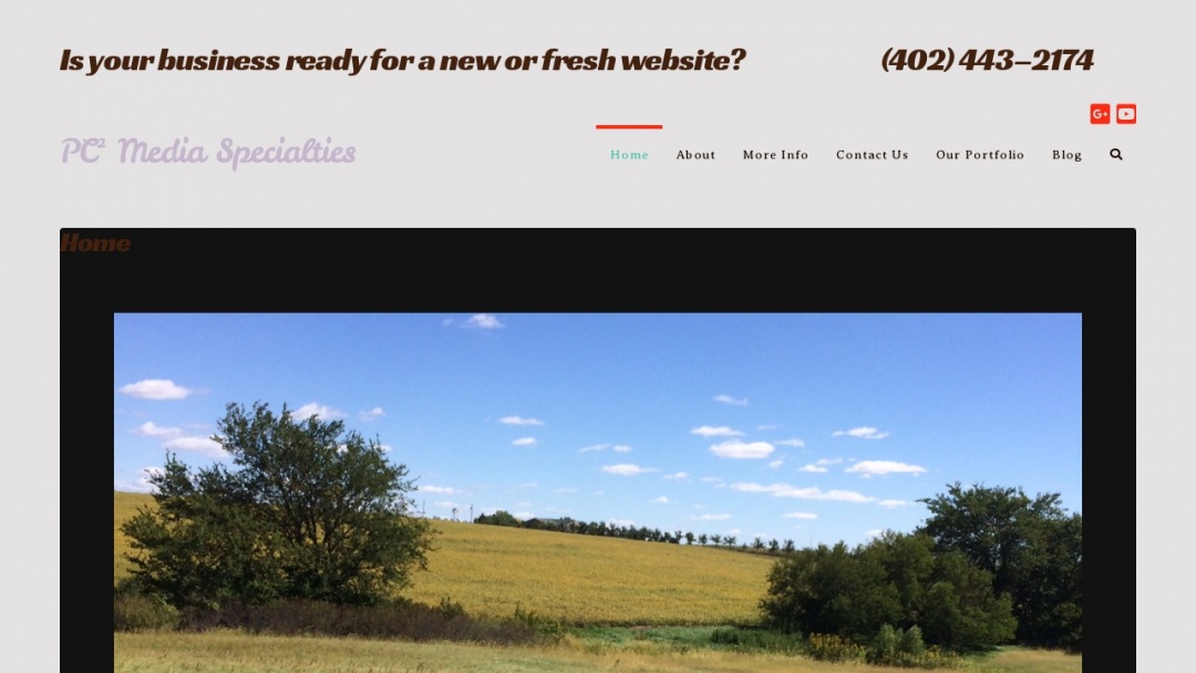 Screenshot of PC² Media Specialties's Website