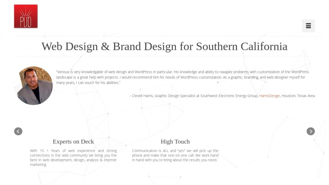 Screenshot of Philoveracity Design's Website