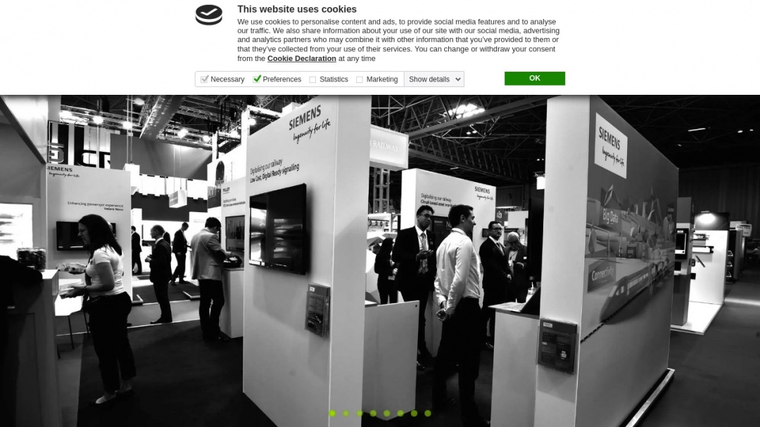 Screenshot of Priority Exhibitions Ltd's Website