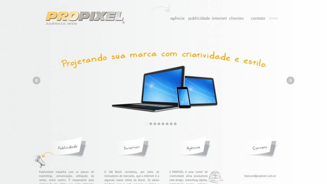 Screenshot of PRO PIXEL's Website