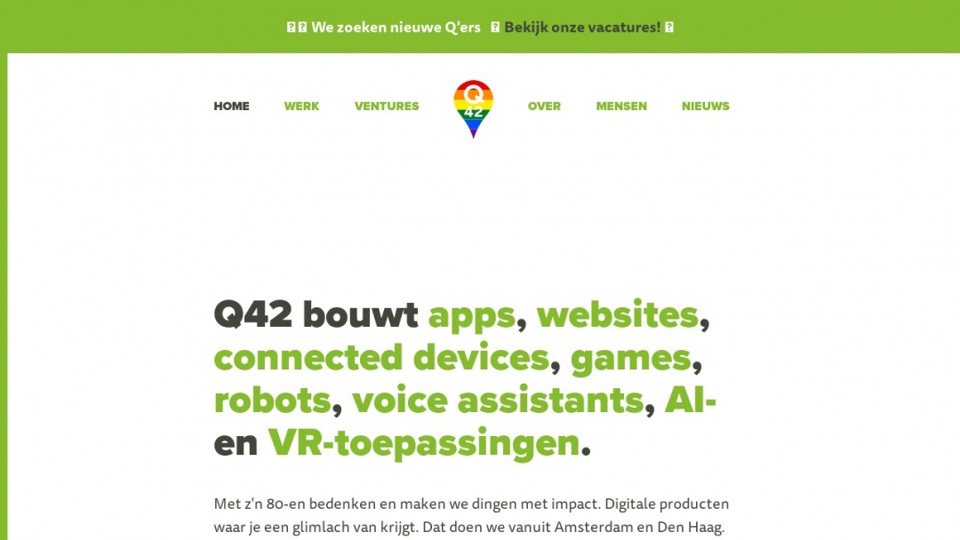 Screenshot of Q42's Website