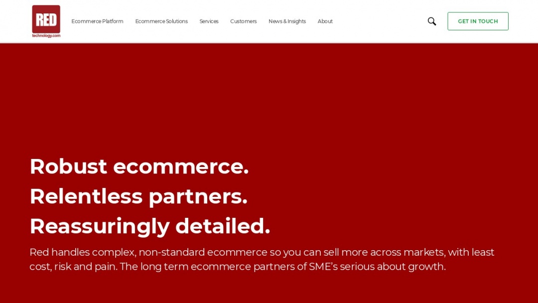 Screenshot of Red Technology's Website