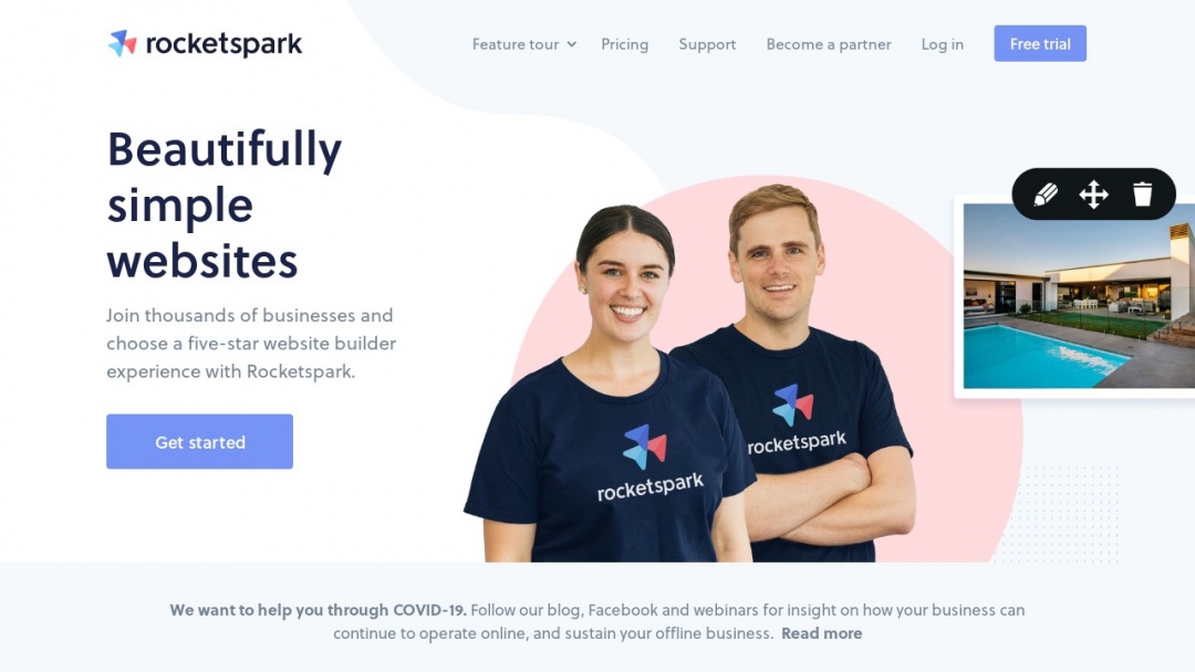 Screenshot of Rocketspark Website Design's Website