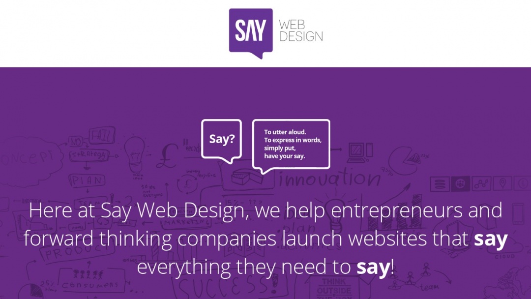 Screenshot of Say Web Design's Website