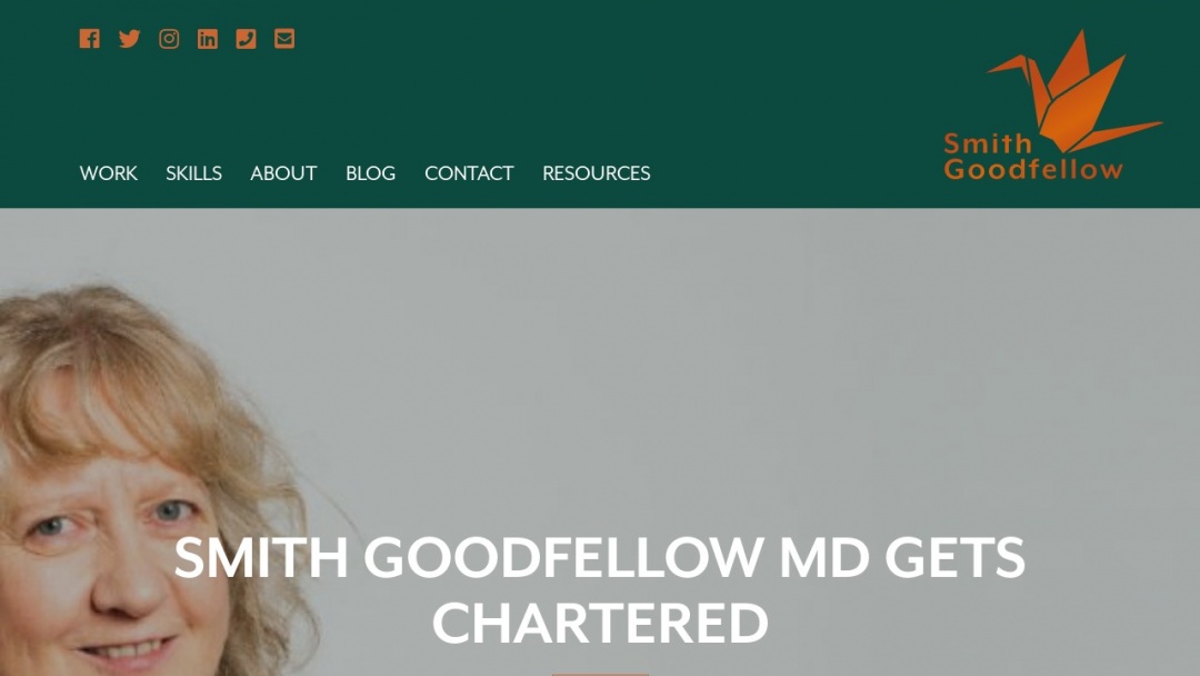 Screenshot of Smith Goodfellow PR's Website