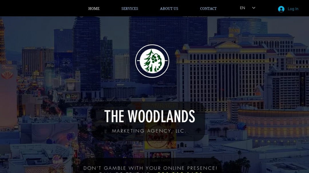 Screenshot of The Woodlands's Website