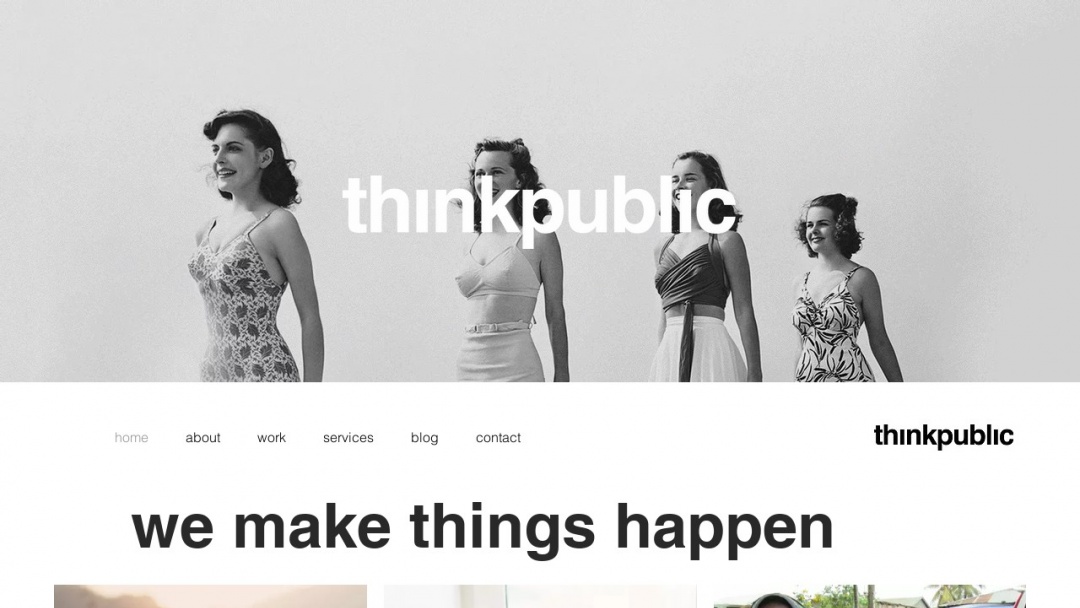 Screenshot of Thinkpublic's Website