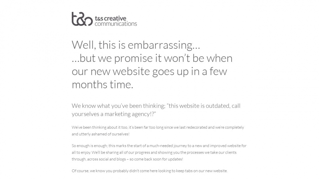 Screenshot of t&s creative communications's Website