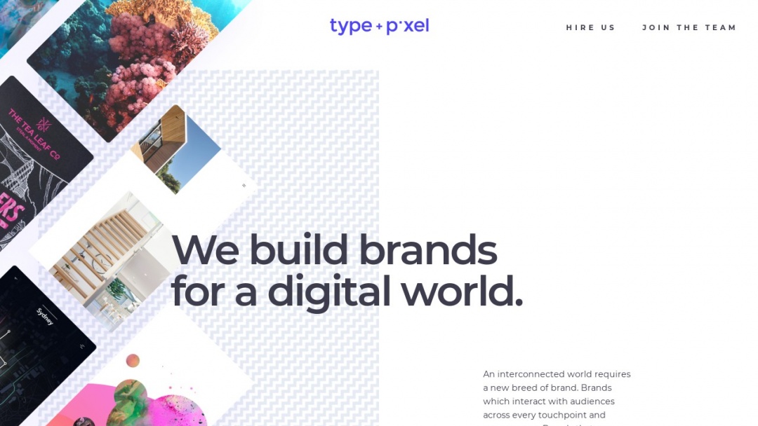 Screenshot of Type and Pixel's Website