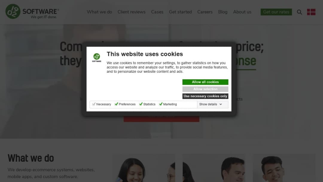 Screenshot of 1902 Software Development Corporation's Website