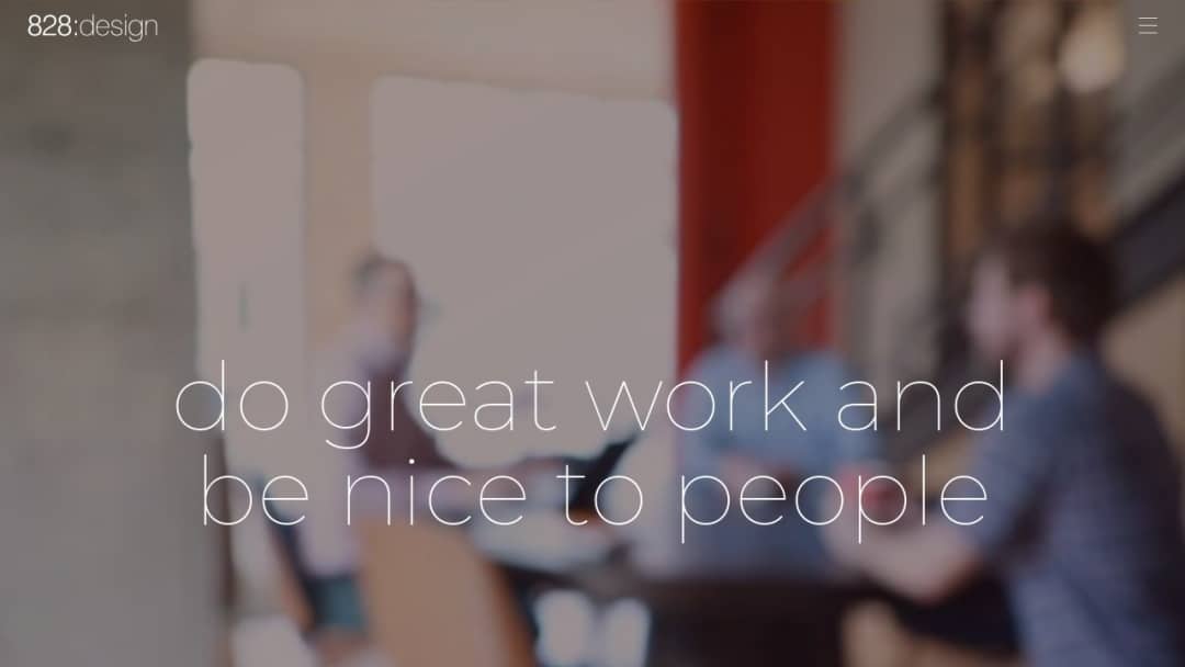 Screenshot of 828:design's Website