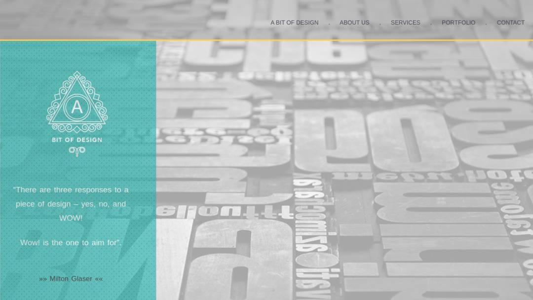 Screenshot of A Bit of Design's Website