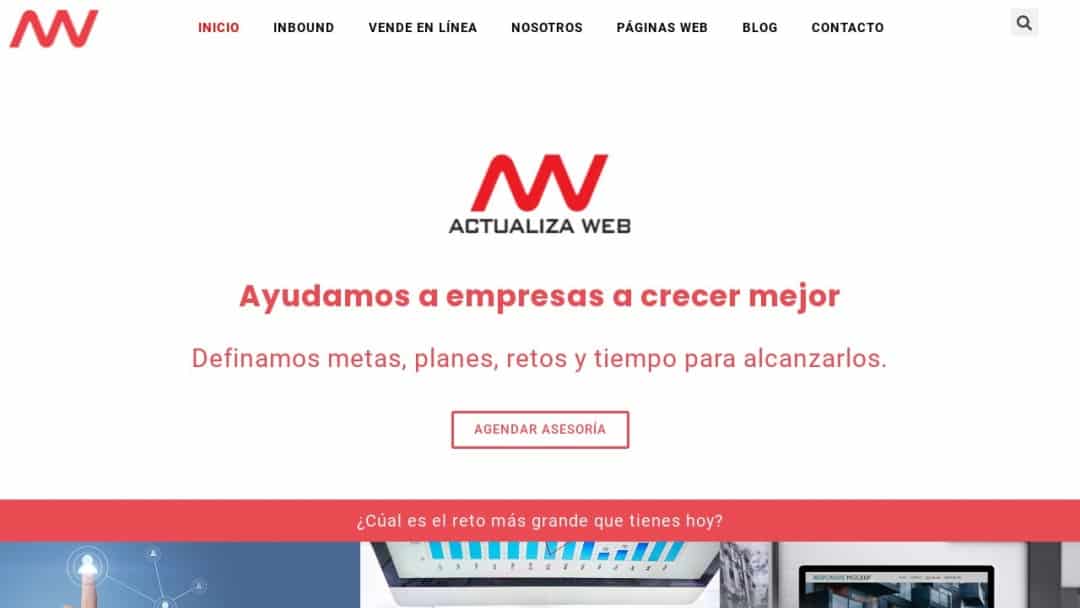 Screenshot of Actualiza Web's Website