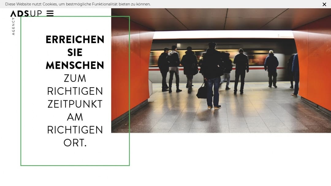 Screenshot of Adsup Agency's Website