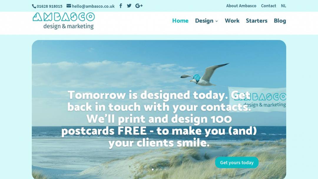 Screenshot of Ambasco UK's Website